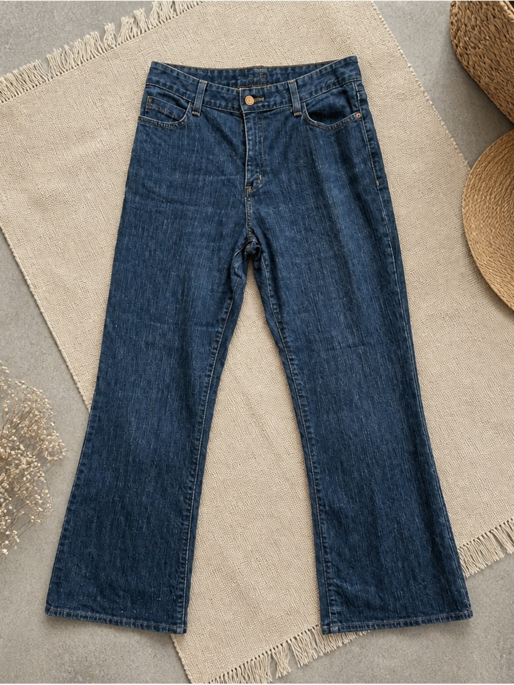 Eddie Bauer Dark Blue Wide Leg Jeans